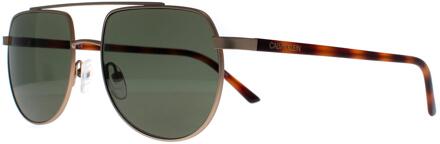Calvin Klein CK20301S 716 mat licht goudgroene zonnebril