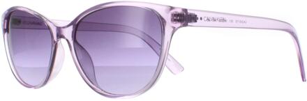 Calvin Klein CK20517S 551 kristal lila paars gradiënt zonnebril Transparant