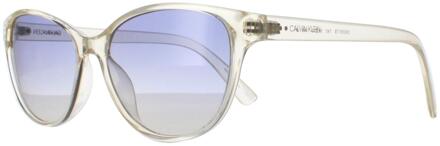 Calvin Klein CK20517S 740 kristal lichtgele zonnebril met kleurverloop Transparant