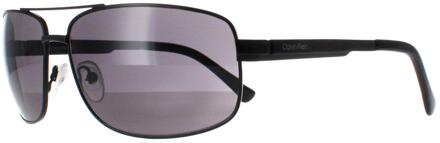 Calvin Klein CK22123S 002 semi mat zwart grijze zonnebril