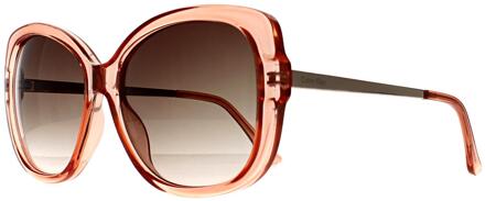 Calvin Klein CK22548S 674 stofroze bruin gradiënt zonnebril - One Size
