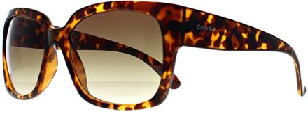 Calvin Klein CK22549S 240 glanzende zonnebril havana bruin met kleurverloop