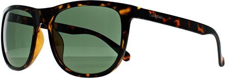 Calvin Klein CK22557S 240 glanzende havana groene zonnebril Bruin