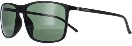 Calvin Klein CK22558S 002 mat zwart groene zonnebril - One Size