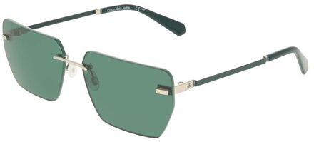 Calvin Klein Ckj733s Zonnebril Vierkant Frame Salie Groen - One Size