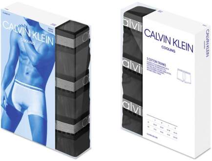 Calvin Klein cooling 3-pack trunks zwart