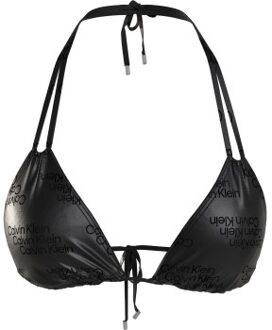 Calvin Klein Core Tonal Logo Triangle Bikini Bra Zwart - Medium,X-Large