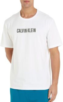 Calvin Klein Crew Neck Shirt Heren wit - zwart - M