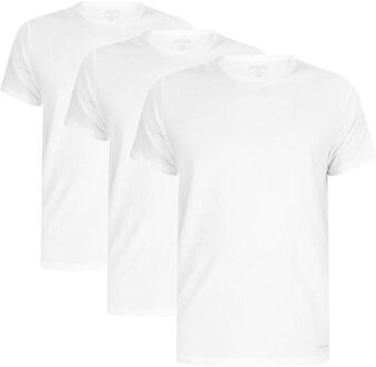 Calvin Klein Crew Neck Shirts Heren (3-pack) wit - XL