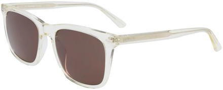 Calvin Klein Crystal/Brown Sunglasses Calvin Klein , Brown , Heren - 53 MM