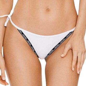 Calvin Klein Dames bikinibroekje met contrast detail zijband Wit - L