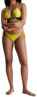Calvin Klein Dames bikinibroekje met geribde zijkant - maat XL Geel