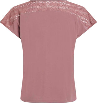 Calvin Klein Dames/Dames Pyjamatop met Kanten Detail en Korte Mouwen (Roze) - maat