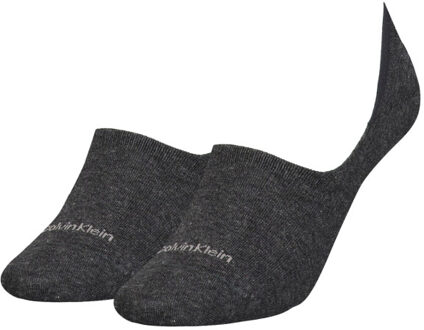 Calvin Klein Dames footie mid cut sokken (set van 2) Zwart - 39-42