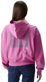 Calvin Klein Dames full zip hoodie Roze - XL