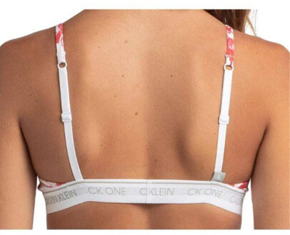 Calvin Klein Dames gebloemde sportbeha Wit - M