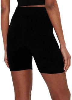 Calvin Klein Dames geborduurd logo slim shorts Zwart - XS