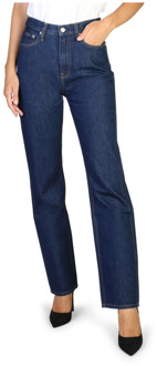 Calvin Klein Dames Jeans met Ritssluiting in Effen Kleur Calvin Klein , Blue , Dames - W24