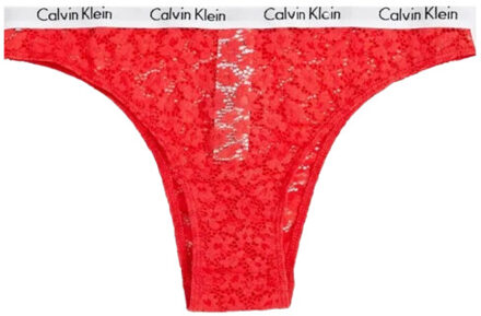 Calvin Klein Dames kanten string Rood - XXL