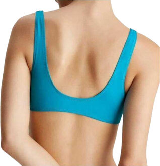 Calvin Klein Dames logo bikinitop - maat S Blauw