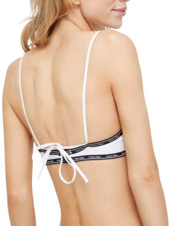 Calvin Klein Dames logo bikinitop - maat XS Wit