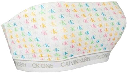 Calvin Klein Dames repeat logo tube top Wit - S