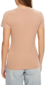 Calvin Klein Dames slank t-shirt - maat XS Beige