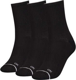 Calvin Klein Dames Sokken Athleisure 3-pack Zwart-One Size (37-41) - One Size (37-41)