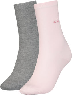 Calvin Klein Dames Sokken Classic 2-pack Roze-One Size (37-41) - One Size (37-41)