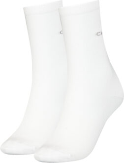 Calvin Klein Dames Sokken Classic 2-pack Wit-One Size (37-41) - One Size (37-41)