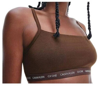 Calvin Klein Dames spruce repeat logo sportbeha (set van 2) Bruin