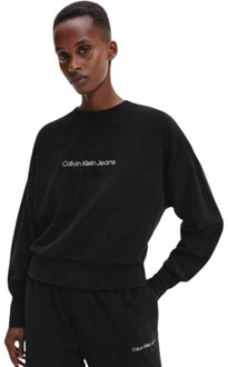 Calvin Klein Dames sweatshirt met monogram Zwart