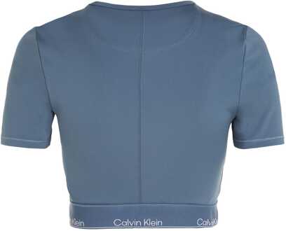 Calvin Klein Dames-T-shirt Calvin Klein Cropped Gym in Blauw - EU 40 / UK 12