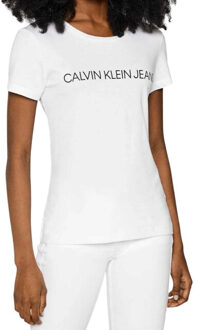 Calvin Klein Dames t-shirt - maat S Wit