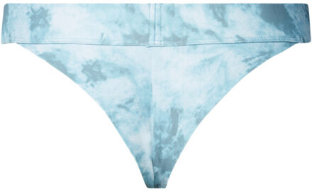 Calvin Klein Dames tie dye diep uitgesneden bikinibroekje - maat L Blauw