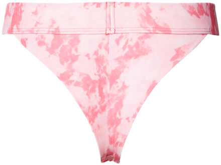 Calvin Klein Dames tie dye diep uitgesneden bikinibroekje - maat L Roze