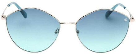 Calvin Klein Dames Zonnebril (Blauw/Zilver) - One Size