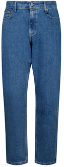 Calvin Klein Denim Tapered Mid Blue Jeans Calvin Klein , Blue , Heren - W34 L32,W30 L32,W31 L32,W33 L32,W36 L32,W32 L32