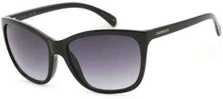 Calvin Klein donkergrijze gradientlens zwarte zonnebril