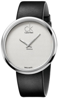 Calvin Klein Donna Zilverkleurige Wijzerplaat Stalen Kast Horloge Calvin Klein , Gray , Dames - ONE Size