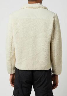 Calvin Klein Doorrits Teddy Bont Fleece Jas in Steen