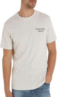 Calvin Klein Eclipse Graphic Shirt Heren lichtgrijs - zwart - wit - M