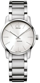 Calvin Klein Elegant Zilveren Quartz Horloge Calvin Klein , Gray , Dames - ONE Size