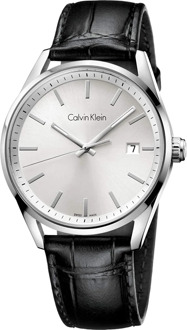 Calvin Klein Elegante Zilveren Quartz Horloge - K4M211C6 Calvin Klein , Gray , Heren - ONE Size