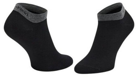 Calvin Klein Enkelsokken met geborduurd logo voor heren (set van 2) - maat 43-47 Zwart