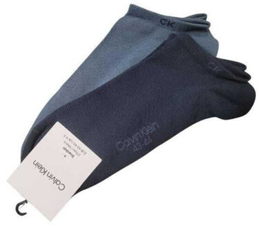 Calvin Klein Enkelsokken met logo voor heren (set van 2) - maat 38-42 Blauw