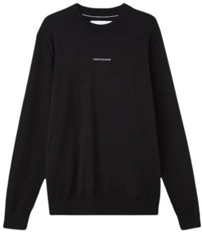 Calvin Klein Essential Crew Neck Sweater Heren zwart - wit