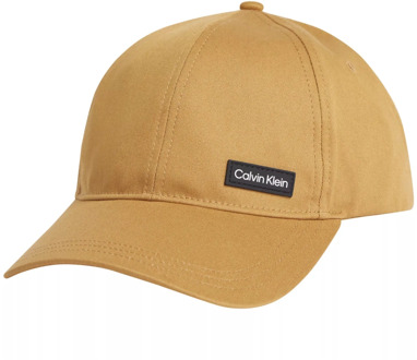 Calvin Klein Essential Patch BB Cap - Biologisch katoenen keperstof Calvin Klein , Brown , Heren - ONE Size