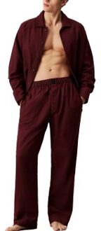 Calvin Klein Flannel Sleep Button Pant Set Male Rood - Medium,Large,X-Large