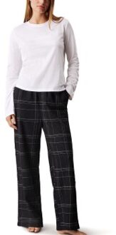 Calvin Klein Flannel Sleep LS Tee And Pant Set Zwart,Wit,Versch.kleure/Patroon - Medium,Large,X-Large